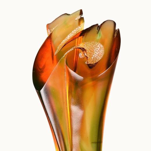 琉璃奖杯十周年纪念品定制水晶奖杯十年服务奖 退休荣誉奖杯证书 商品图3