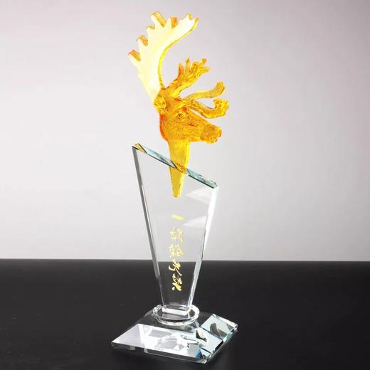 琉璃奖杯水晶定制纪念品表彰用品企业年会表彰奖品授权牌加盟牌 商品图2