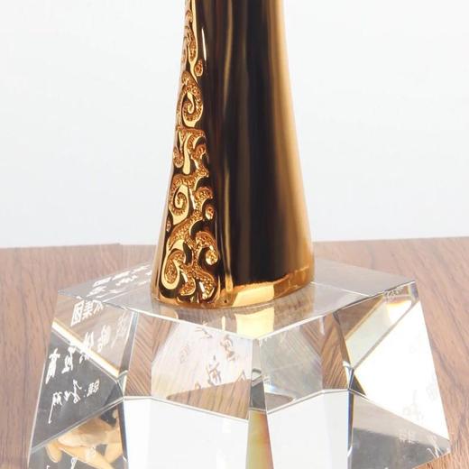 十周年纪念品定制金属奖杯创意奖品企业年会表彰用品刻字水晶奖杯 商品图4