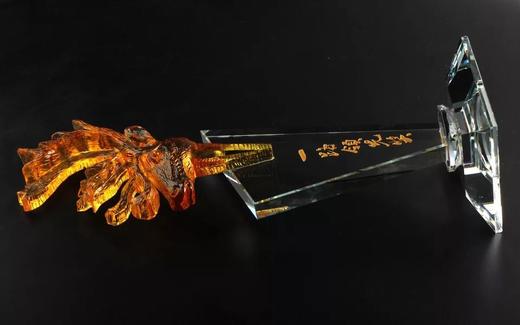 琉璃奖杯水晶定制纪念品表彰用品企业年会表彰奖品授权牌加盟牌 商品图3