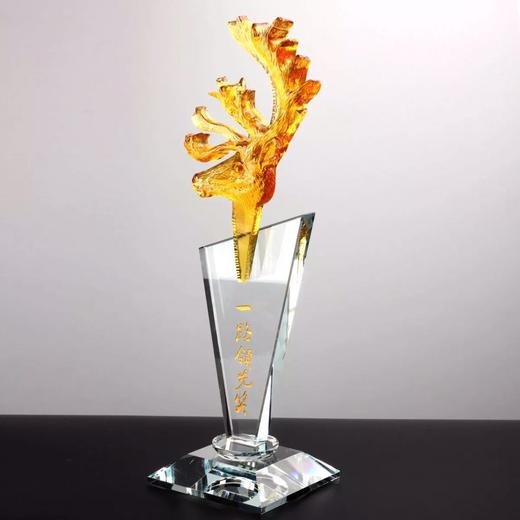 琉璃奖杯水晶定制纪念品表彰用品企业年会表彰奖品授权牌加盟牌 商品图1