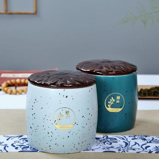 【茶叶罐】亚光喷点茶叶罐陶瓷 茶叶包装盒 小号储藏罐3两 商品图4