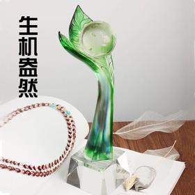 琉璃奖杯定制水晶奖杯 纪念品定做 创意礼品 琉璃摆件 商务摆件
