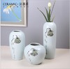 【陶瓷花瓶】景德镇陶瓷手绘花瓶 简约现代客厅家居高温手绘青釉摆件组合 商品缩略图0