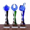 蓝色奖杯定制水晶创意奖杯琉璃奖杯个性纪念品定做企业表彰奖杯 商品缩略图1