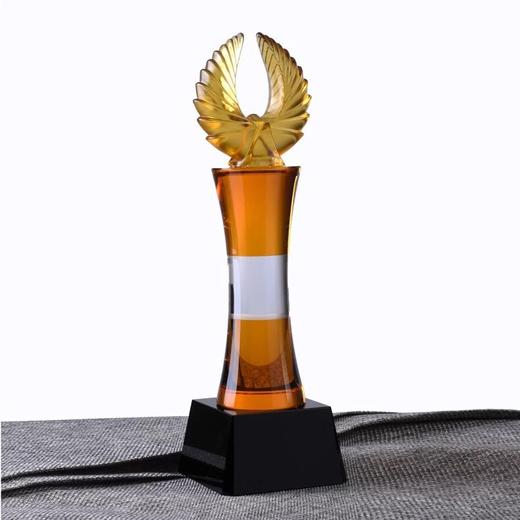 高档琉璃奖杯定制创意纪念奖杯定做企业庆典礼品定做企业比赛颁奖 商品图2