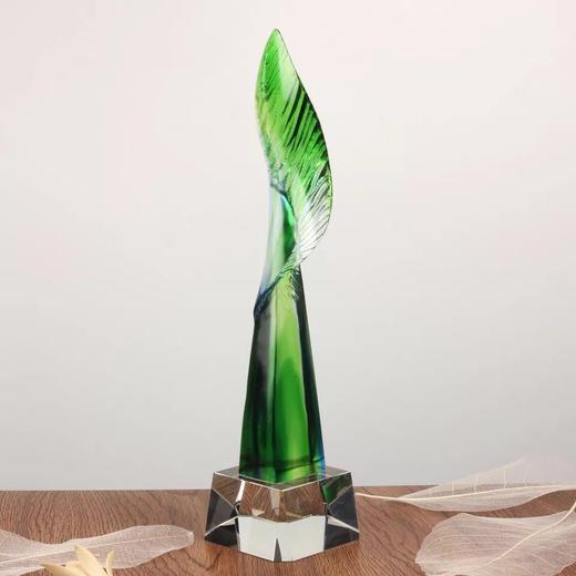 琉璃奖杯水晶定制创意纪念品公司表彰奖品比赛颁奖琉璃摆件新起点 商品图2