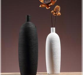 【家居摆件】陶瓷工艺品北欧花瓶干花陶瓷摆件陶罐客厅装饰工艺品插花瓷器中式