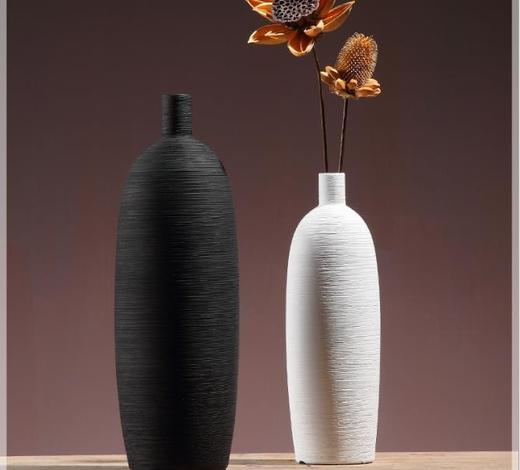 【家居摆件】陶瓷工艺品北欧花瓶干花陶瓷摆件陶罐客厅装饰工艺品插花瓷器中式 商品图0