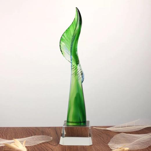 琉璃奖杯水晶定制创意纪念品公司表彰奖品比赛颁奖琉璃摆件新起点 商品图1