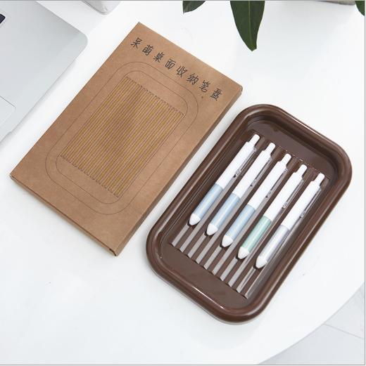 【办公室用品】*简约笔盘桌面多用小托盘办公收纳小物品笔筒盘 文具收纳盘 商品图0