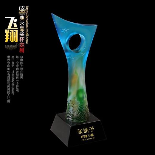 奖杯 水晶 定制琉璃奖杯定做奖牌奖牌定做水晶奖牌制作 商品图1