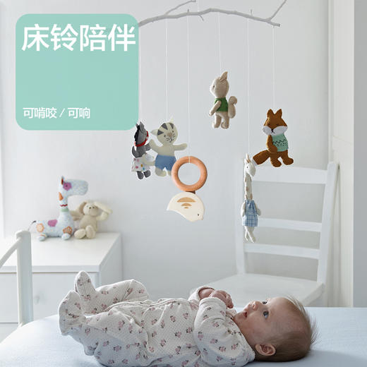 【6个月＋】墨小小 吉吉鸡婴幼儿手摇铃 木质传统婴儿啃咬儿童玩具 商品图3