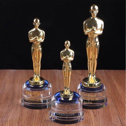 奥斯卡小金人奖杯 创意奖杯水晶奖杯 定做奖牌授权牌纪念品 金银铜 商品图2