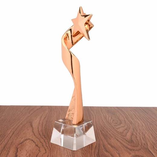 年度之星奖杯定制创意纪念品金属奖杯定做刻字奖品五角星奖杯 商品图2