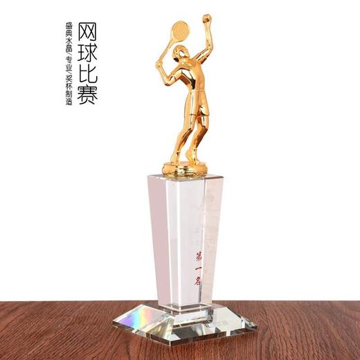 网球比赛奖杯羽毛球比赛奖杯水晶定制定做学校奖杯奖牌体育比赛 商品图0