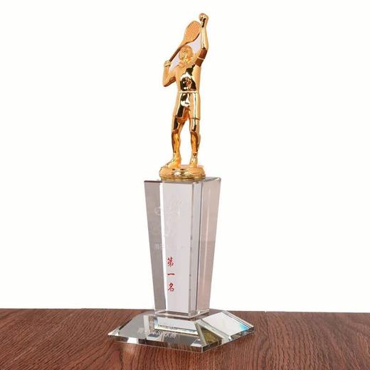 网球比赛奖杯羽毛球比赛奖杯水晶定制定做学校奖杯奖牌体育比赛 商品图1