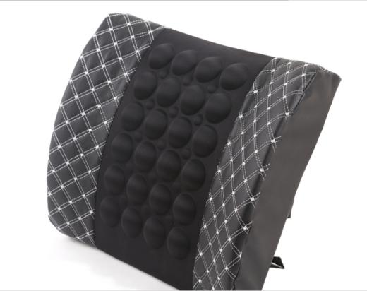 【汽车坐垫】汽车靠枕汽车腰靠汽车电动腰靠刺绣酒红腰靠 商品图1