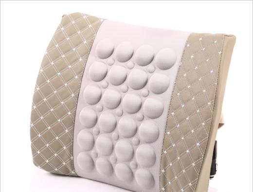 【汽车坐垫】汽车靠枕汽车腰靠汽车电动腰靠刺绣酒红腰靠 商品图2