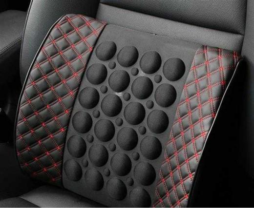 【汽车坐垫】汽车靠枕汽车腰靠汽车电动腰靠刺绣酒红腰靠 商品图0