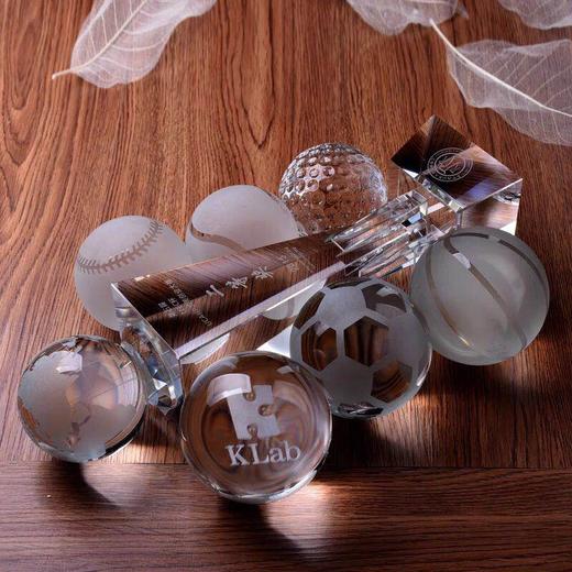 水晶奖杯奖牌定制定做授权牌荣誉奖杯足球篮球地球高尔夫比赛奖杯 商品图3