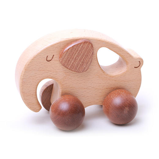 【10个月＋】墨小小 木质手拉绳推车 木质传统婴儿啃咬儿童玩具 商品图3