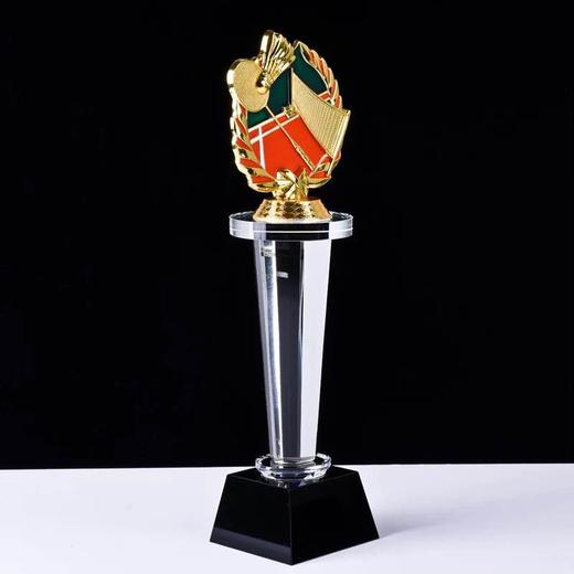 创意羽毛球比赛奖杯纪念品定制高档水晶奖杯定做制作体育颁奖礼品 商品图1