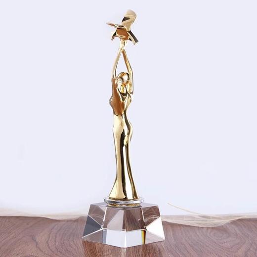 新款金属奖杯定制 创意金属纪念品 水晶奖杯定制定做晚会颁奖奖杯 商品图4