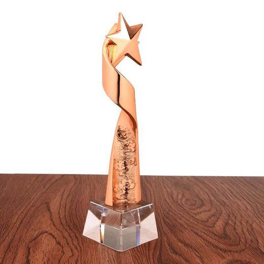 年度之星奖杯定制创意纪念品金属奖杯定做刻字奖品五角星奖杯 商品图1