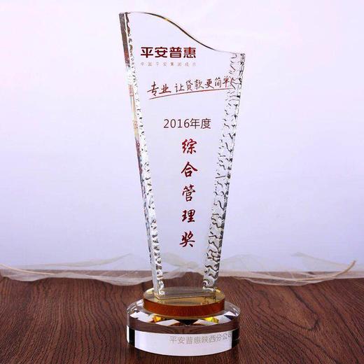 水晶奖杯定制现货定做比赛奖杯水晶奖牌定做免费刻字企业颁奖奖杯 商品图2