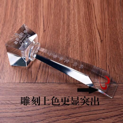 水晶奖杯定制六角柱奖杯 创意纪念品定制比赛水晶奖杯企业颁奖品 商品图2