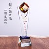 高档钻石水晶奖杯定制定做创意优秀员工颁奖奖品制作刻字 商品缩略图0