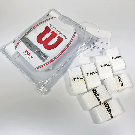 威尔胜(wilson)网拍手胶 威尔逊网球拍吸汗带 wrz4006wh白带孔(12条)