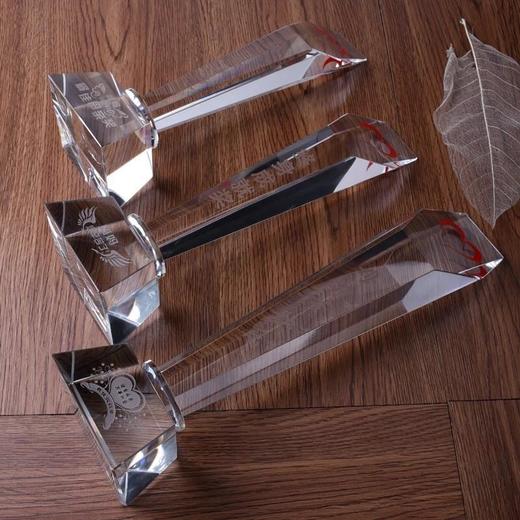 水晶奖杯定制六角柱奖杯 创意纪念品定制比赛水晶奖杯企业颁奖品 商品图4