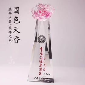 奖杯水晶定制琉璃奖杯纪念品公司年终表彰用品颁奖奖牌