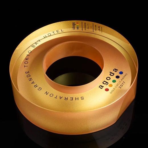 黄金圈纪念品奖杯定制新款创意奖杯水晶定做纪念品歌个性奖牌刻字 商品图3