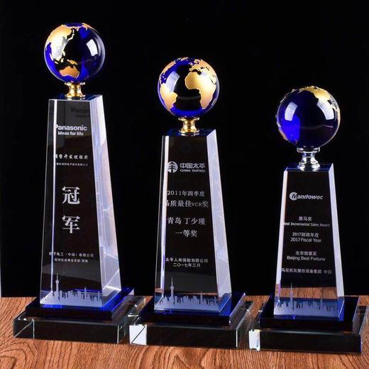 创意水晶奖杯定制优秀员工荣誉高档奖杯定做冠军奖杯公司颁奖刻字 商品图2
