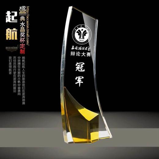 奖杯 水晶奖杯定制 创意水晶奖杯定做奖杯奖牌 毕业纪念品 商品图1