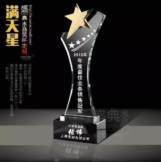 奖杯奖牌 定做水晶奖牌制作奖杯 定制水晶奖杯定做创意奖杯刻字 商品图2