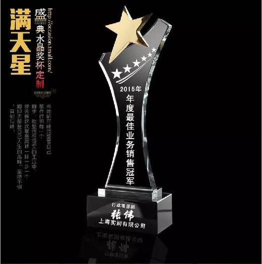 奖杯奖牌 定做水晶奖牌制作奖杯 定制水晶奖杯定做创意奖杯刻字 商品图1