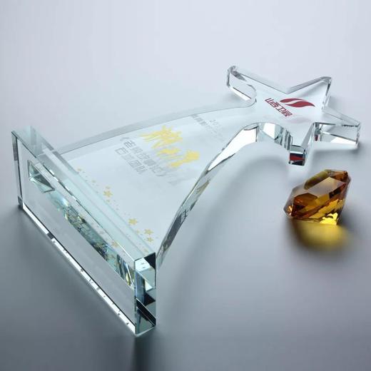 奖杯水晶定制奖牌授权牌加盟牌纪念品表彰用品新款创意五角星奖杯 商品图2