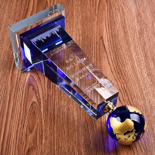 创意水晶奖杯定制优秀员工荣誉高档奖杯定做冠军奖杯公司颁奖刻字 商品图4