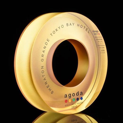 黄金圈纪念品奖杯定制新款创意奖杯水晶定做纪念品歌个性奖牌刻字 商品图4