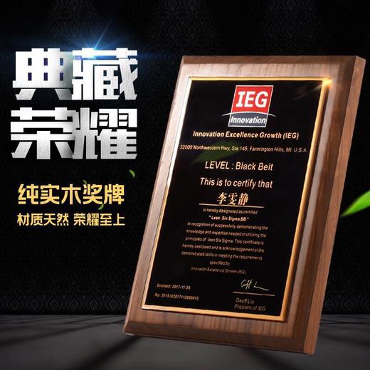 实木奖牌定制木质经销商加盟授权牌证书定做木托聘书荣誉牌匾刻字 商品图0