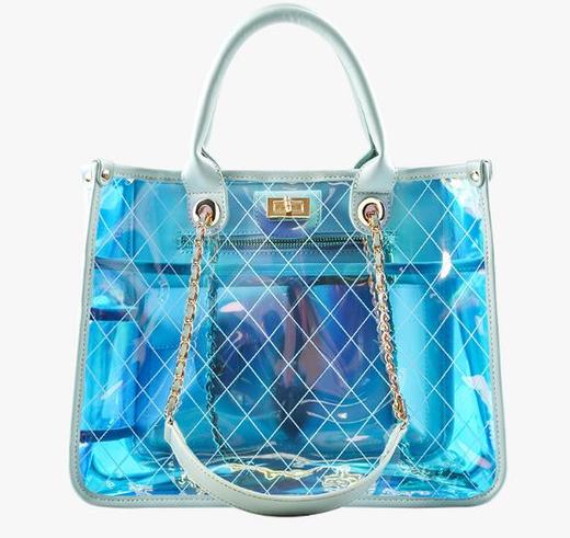 【服饰鞋包】新款时尚透明包镭射单肩斜挎包果冻包女 商品图2