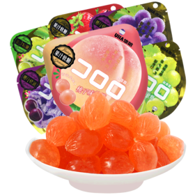 网红抖音 悠哈味觉糖酷露露水果汁软糖52g*6包