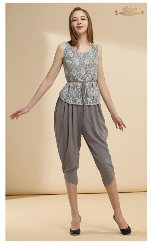 【特惠】YIQU |“现代风情”裤（中灰）PT 商品图1