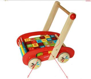 【儿童玩具】Janod木制宝宝智力学步珠算积木婴幼儿手推车六一儿童玩具 商品图3