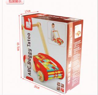 【儿童玩具】Janod木制宝宝智力学步珠算积木婴幼儿手推车六一儿童玩具 商品图4