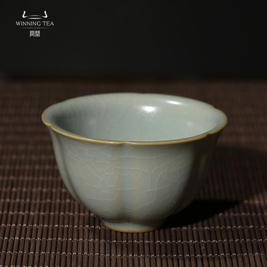 问鼎汝瓷收藏款天青小葵口杯（缺货） 商品图2